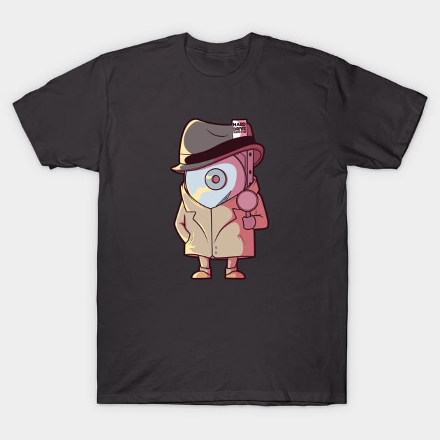 Hard Drive Inspector // Funny IT Cartoon T-Shirt by SLAG_Creative